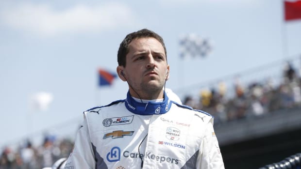 What a heartbreak for Stefan Wilson, who was involved in a crash during Monday's practice, was injured and has been ruled medically ineligible to race in Sunday's Indianapolis 500. Photo courtesy IndyCar.